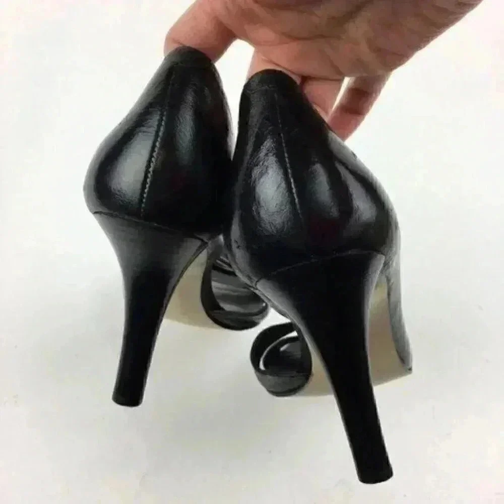 New Nine West Heels 9.5 Nwjojus Leather Dorsay - Picture 7 of 9